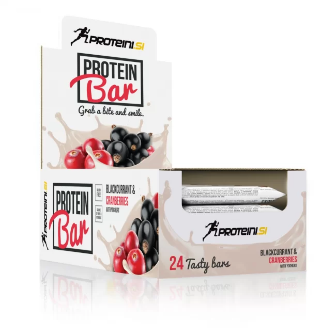 PROTEINI.SI Протеински бар брусница + црна рибизла (кутија 24x55g) 1 ...
