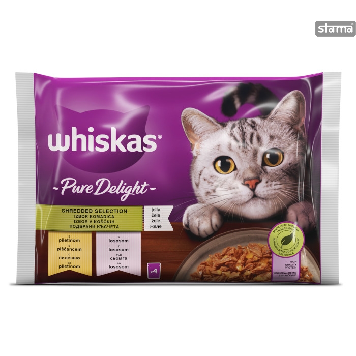 WHISKAS Паучи за маче со вкус на пилешко и лосос | Најголема онлајн ...