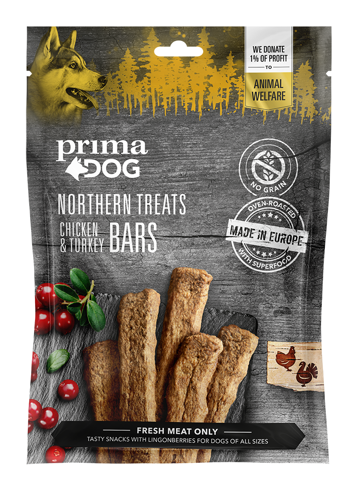 PRIMA DOG Poslastica za pse Štapići Piletina/Ćuretina NORTHERN TREATS
