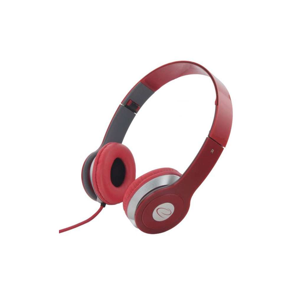 Slušalice sklopive ESPERANZA, TECHNO, red, volume control, EH145R