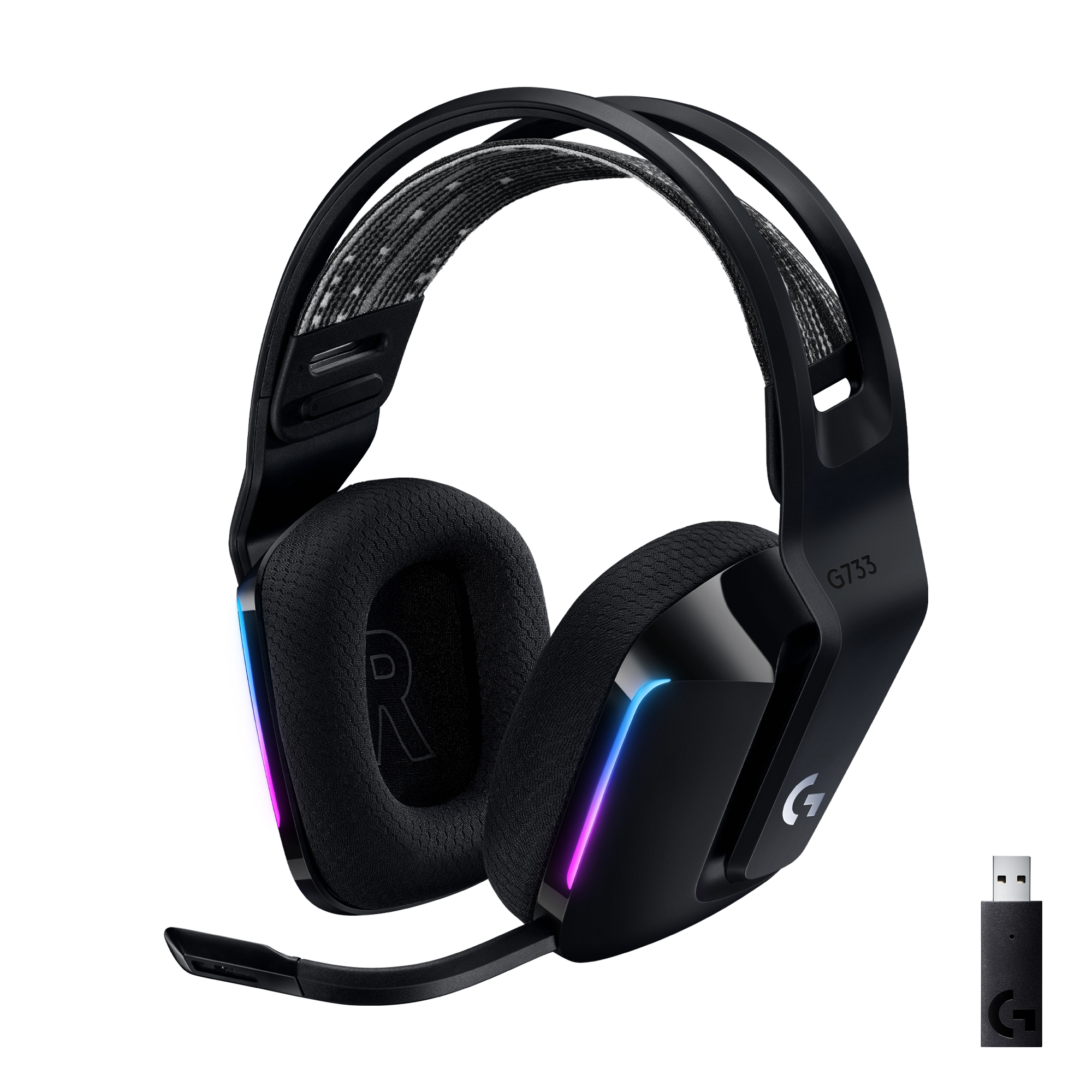 Slušalice sa mikrofonom, Logitech G733 LIGHTSPEED Wireless Gaming Headset, black, 981-000864