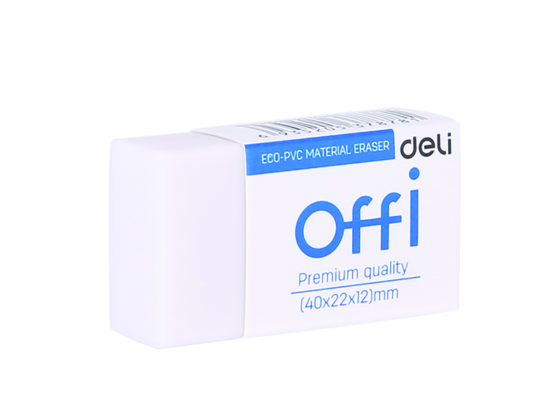 DELI gumica za brisanje Offi EH03010, 40x22x12 mm, bijela