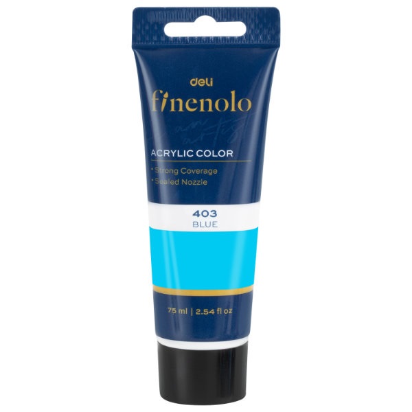 DELI Akrilna boja u tubi EC75-BL, 75 ml, Plava