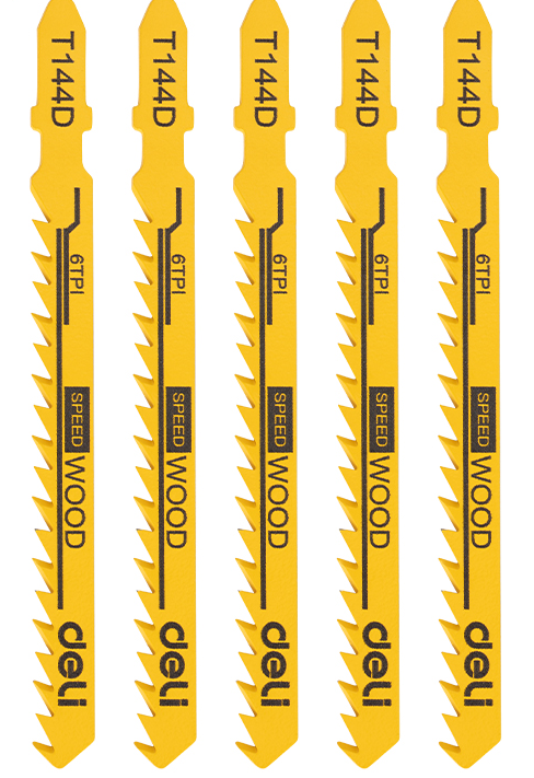 DELI ALATI Set ubodnih testera za drvo EDH-QJT006-E2, 74mm, 6 zuba, 5 komada