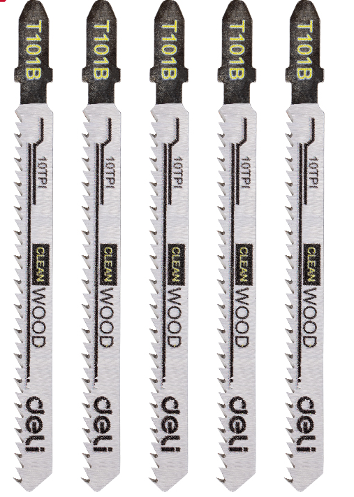 DELI ALATI Set ubodnih testera za drvo EDH-QJT010-E3, 74mm, 10 zuba, 5 komada