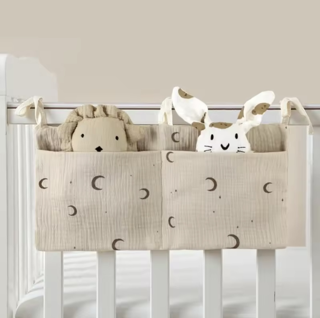 Seemly Toys Organizator za krevetac Mesec, 39x20cm, Krem