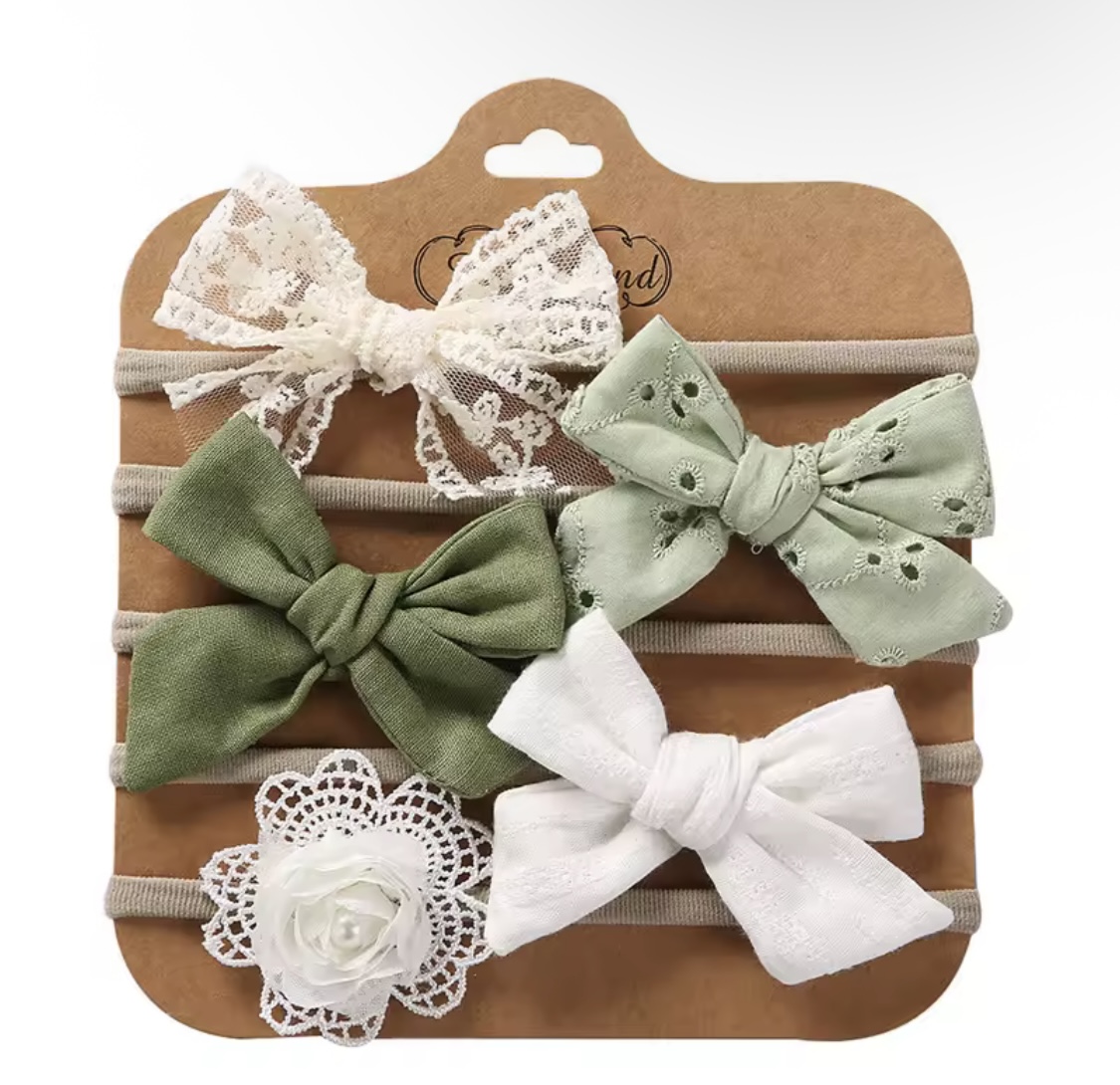 Seemly Toys Set trakica za kosu za bebe, 5 komada, Svetlozeleni