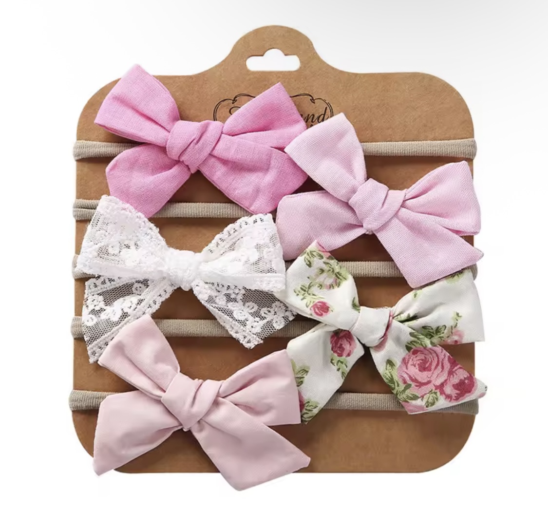 Seemly Toys Set trakica za kosu za bebe, 5 komada, Roze