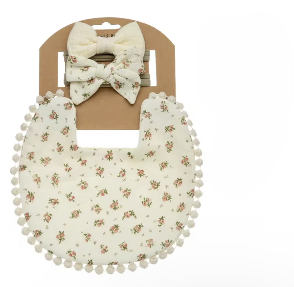 Seemly Toys Set portikla i trake za kosu za bebe, 3 komada, Bež