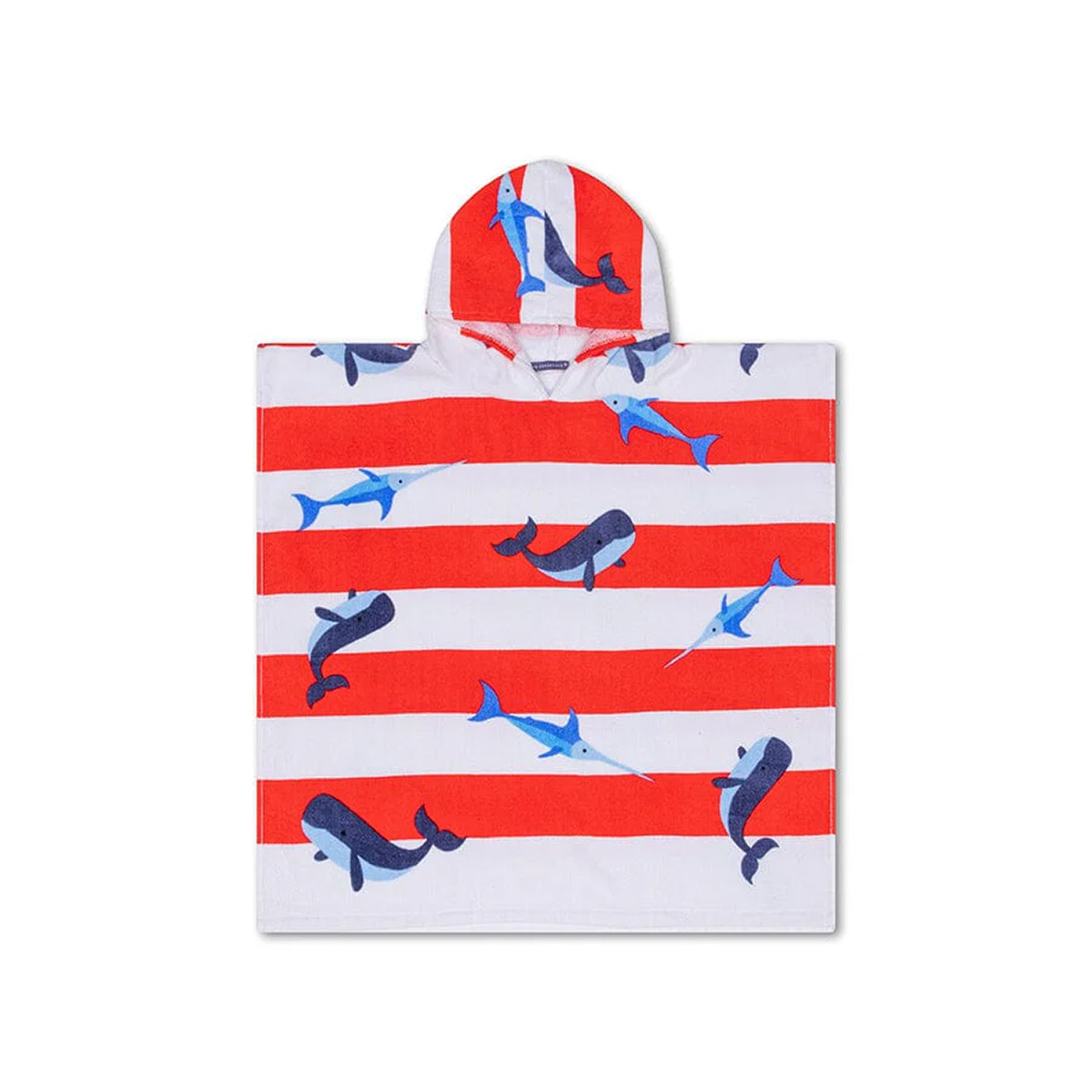 Swim Essentials Pončo za plažu za decu, 65x65cm, Crveno-beli