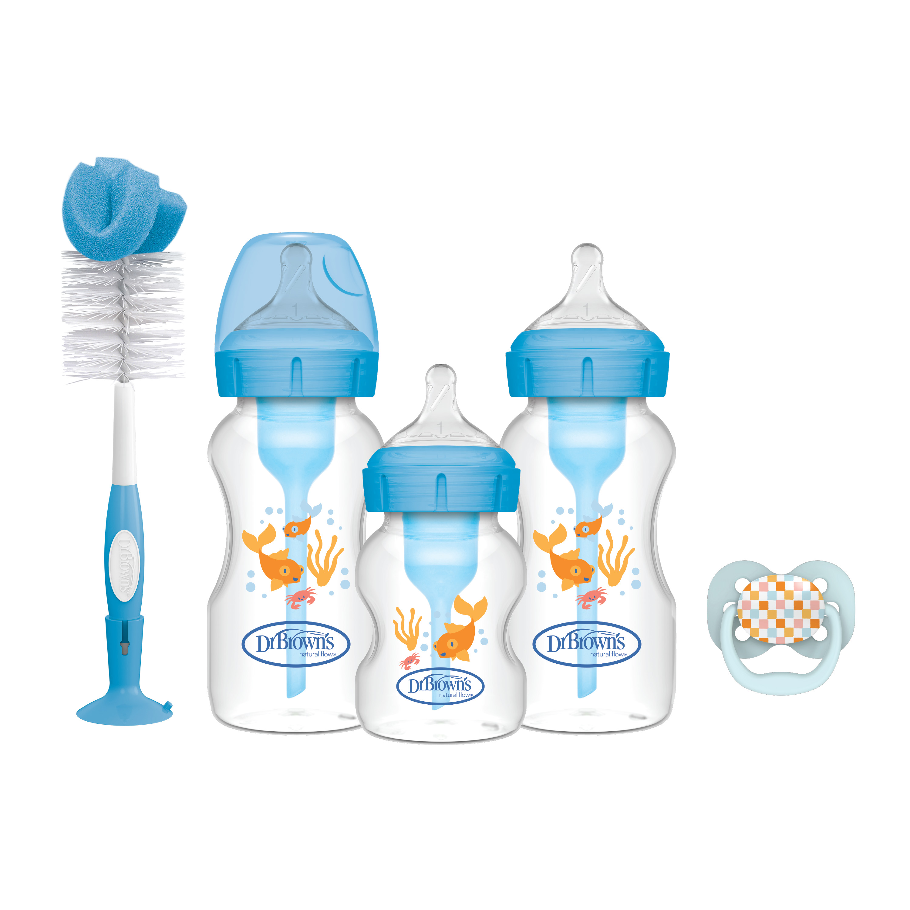 Dr. Brown's Poklon set WideNeck Options +, Plavi