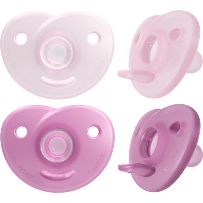 Philips Avent Varalica Soothie, 0-6m, 2 komada, Roze i ljubičasta