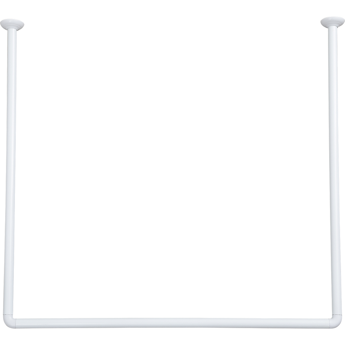 Barra Per Tenda Doccia Angolare Da Fissare In Alluminio 80x80cm Bianco Msv 82905523