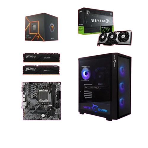 Start Desktop računar Kingsbane, Ryzen 7 7700, RTX 5070 Ti, 32GB DDR5, 1TB SSD, Windows 11 Pro, Office 2021, Crni | Ananas