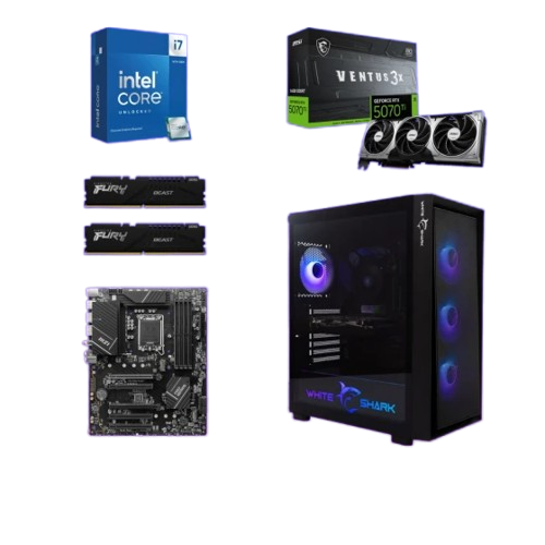 Start Desktop računar Kingsfall, i7 14700KF, RTX 5070 Ti, 32GB DDR5, 1TB SSD, Windows 11 Pro, Office 2021, Crni | Ananas