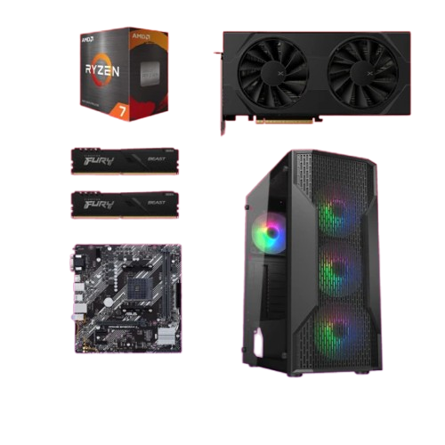 Start Računar Overlord, Ryzen 7 5700X OC, RX 9060 XT OC 16GB, 32GB DDR4, 1TB SSD | Ananas