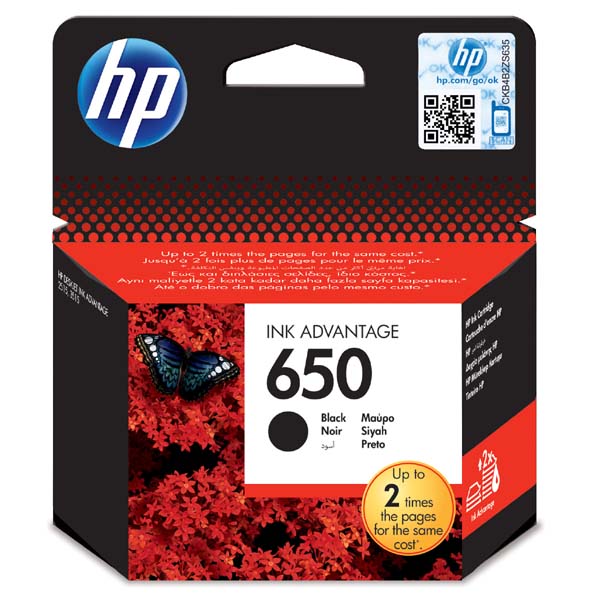 HP Cartridge 650 crni