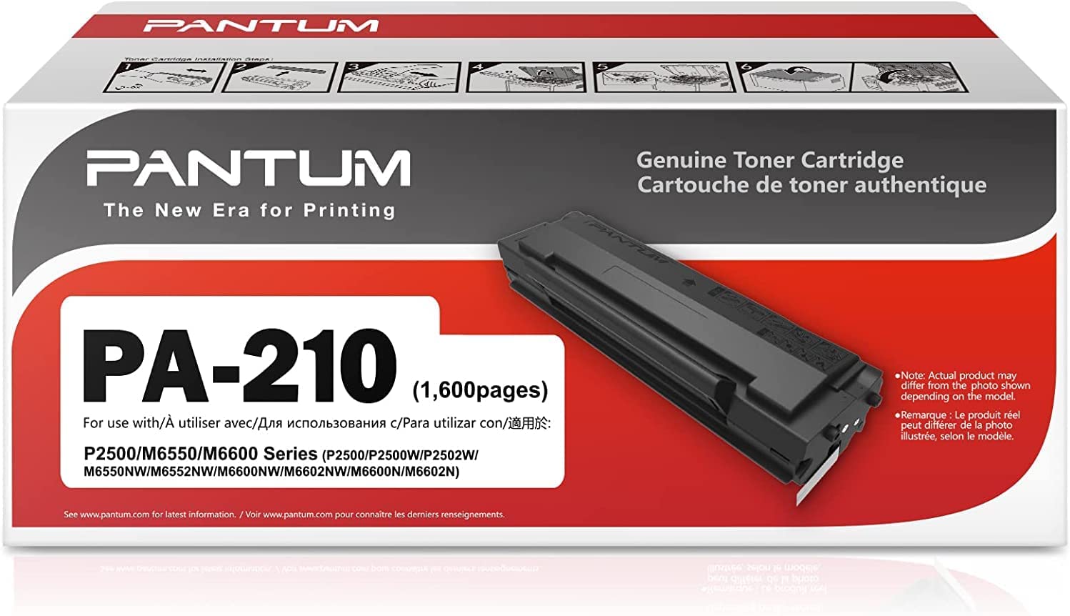 Toner Compatible PA-210 BK Noir Pour Pantum P2200, P2500, M6500 Série - Neuf