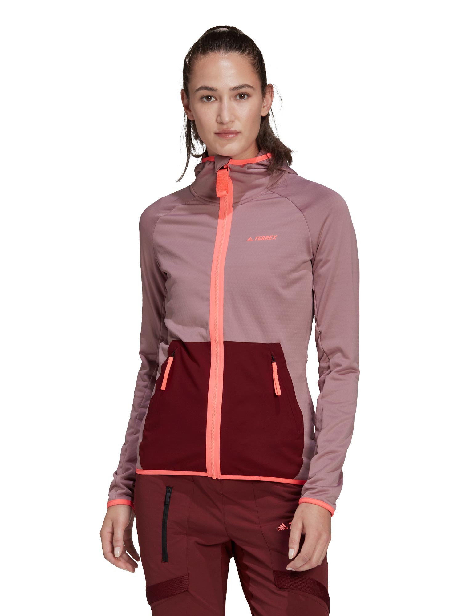 ADIDAS Ženski duks sa rajsferšlusom Terrex Tech Fleece Light crvena