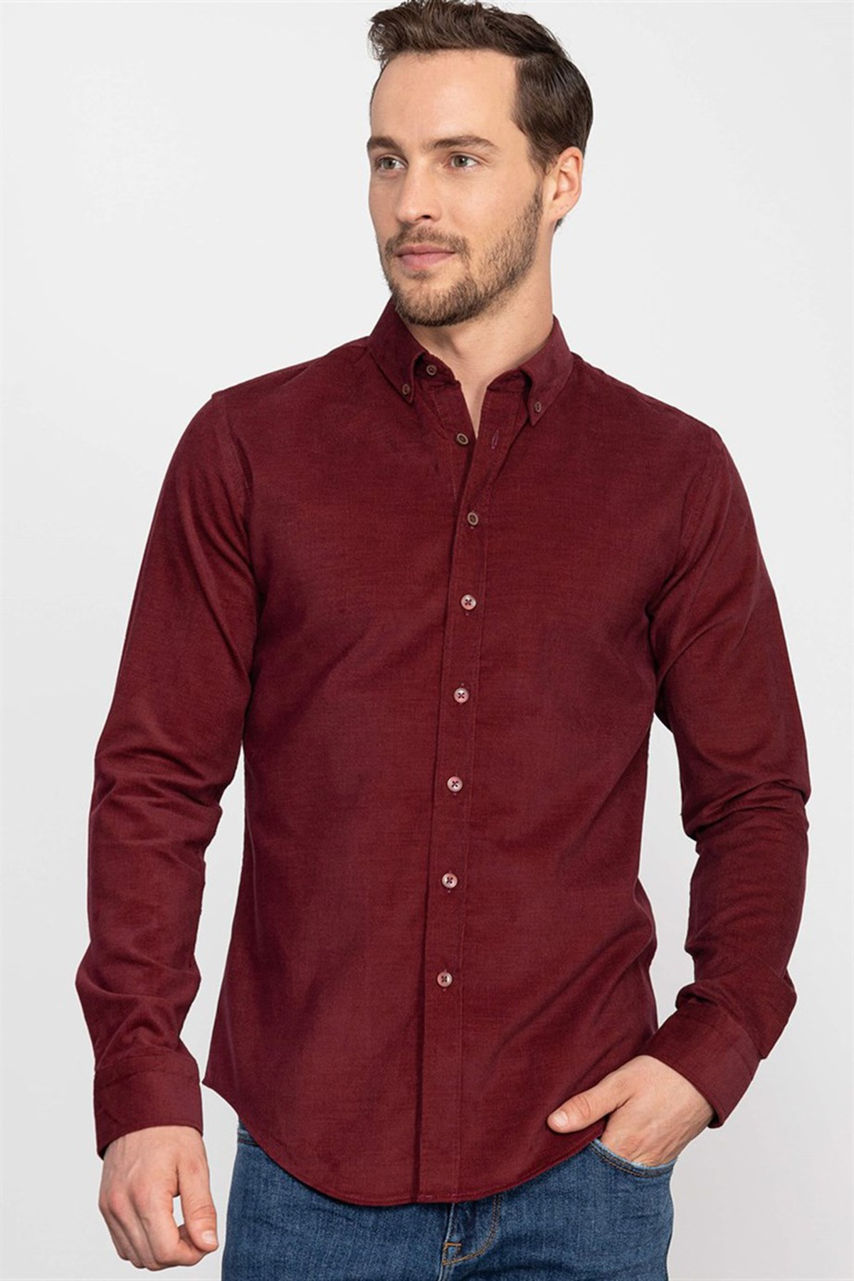 TUDORS Muška košulja Slim Fit bordo | Online prodaja | Ananas BiH