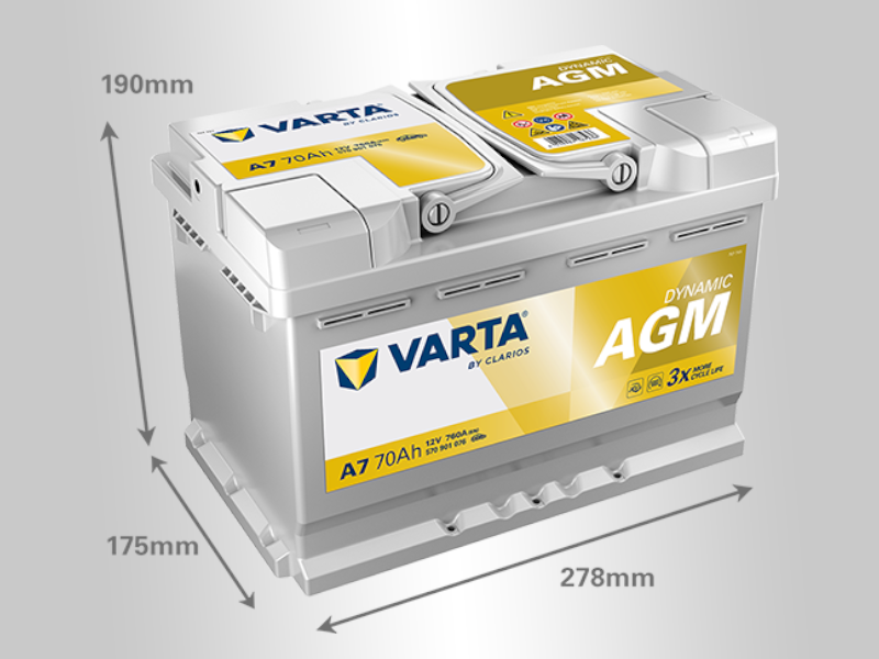 Varta Akumulator AGM Dynamic 12V 70Ah