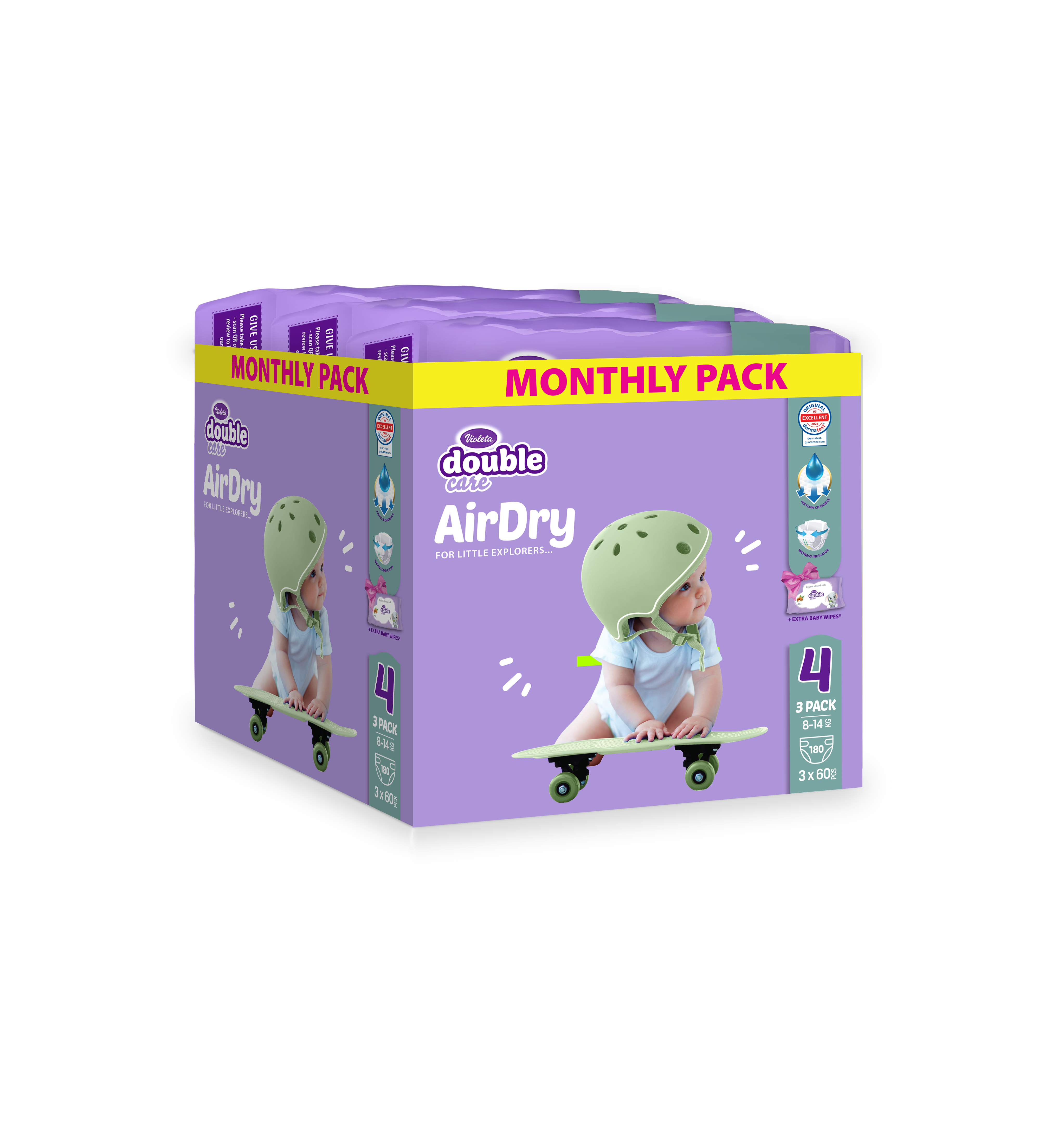 Violeta Pelene Air Dry Maxi 4 montly, 180 komada | Ananas