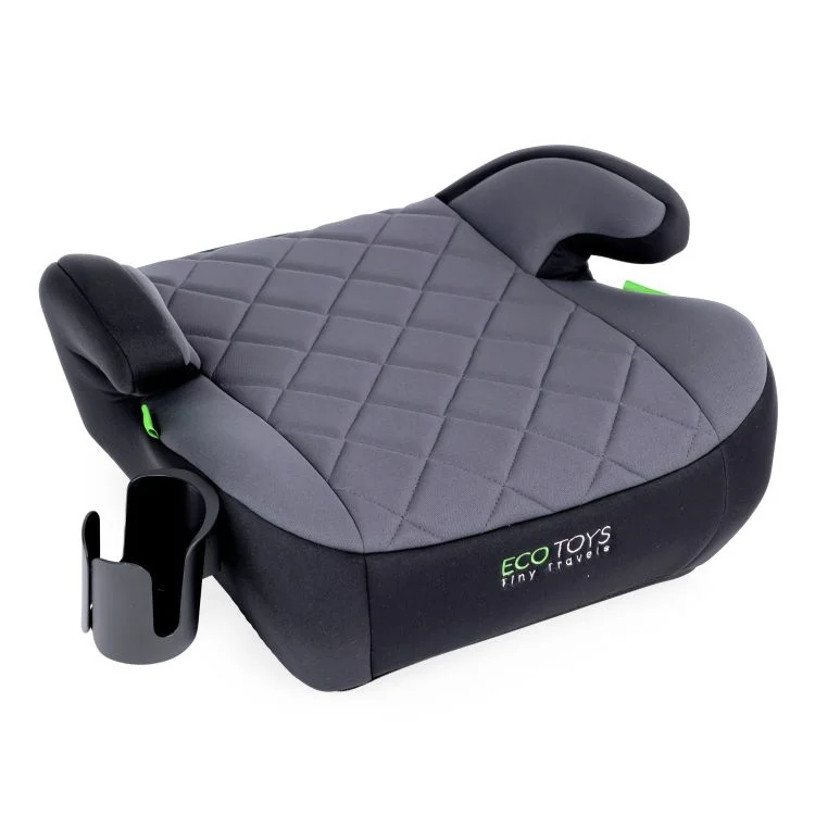 ECO TOYS Buster auto sedište sa držačem za čašu, 125-150cm, siva