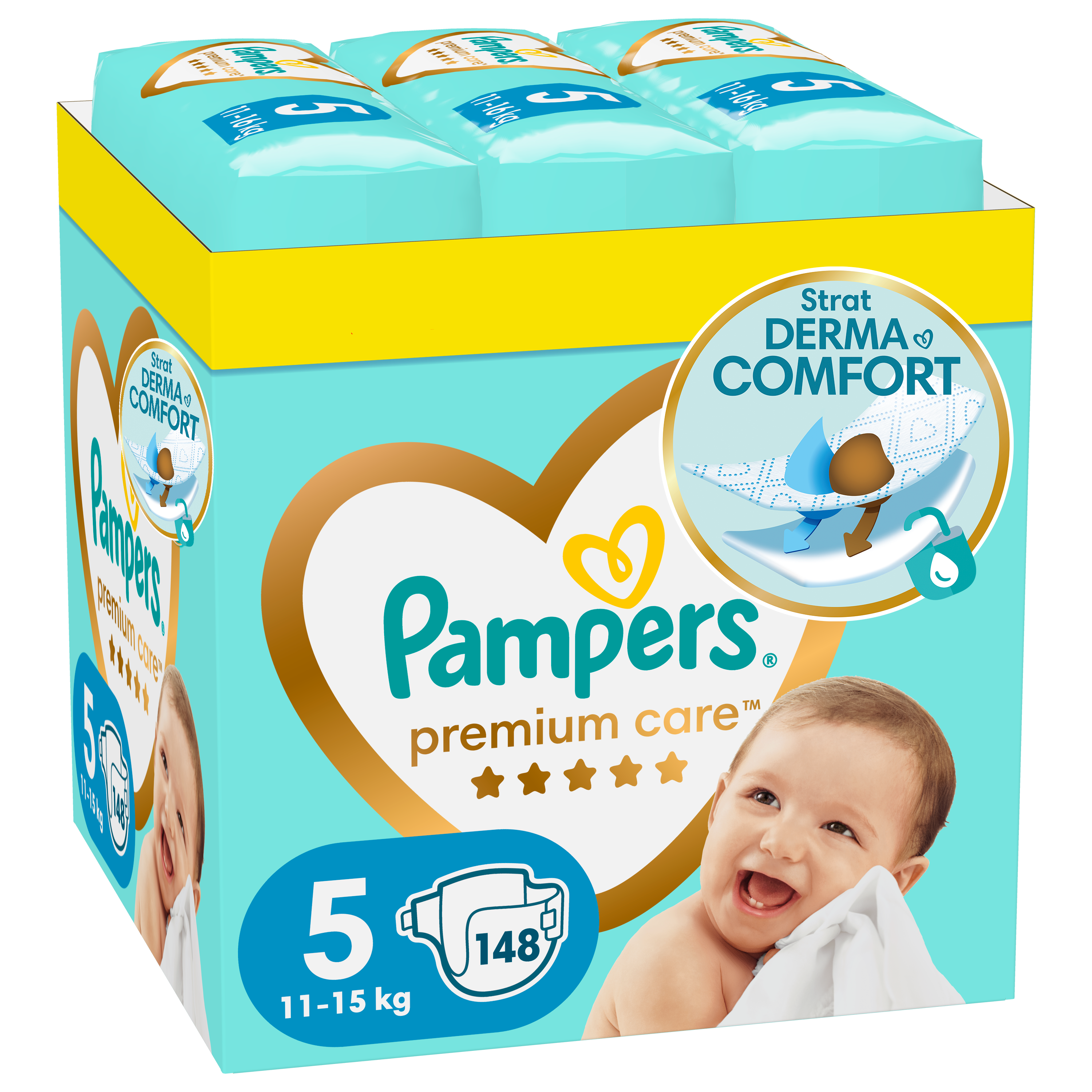 Pampers Pelene Premium 5, Monthly, 11-15 kg, 148/1 | Ananas