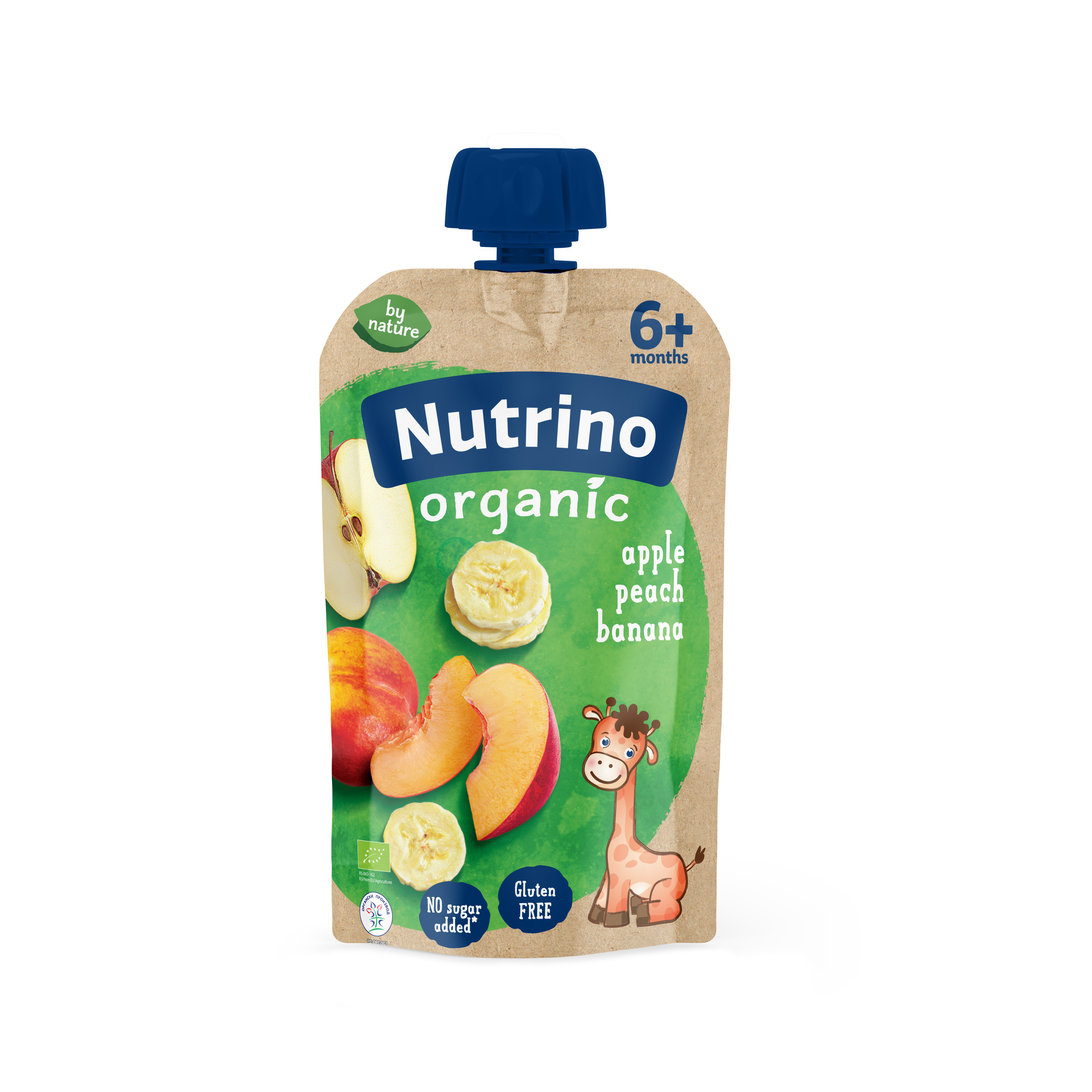 Nutrino Organic Voćni pire - Jabuka, Breskva i Banana 100g