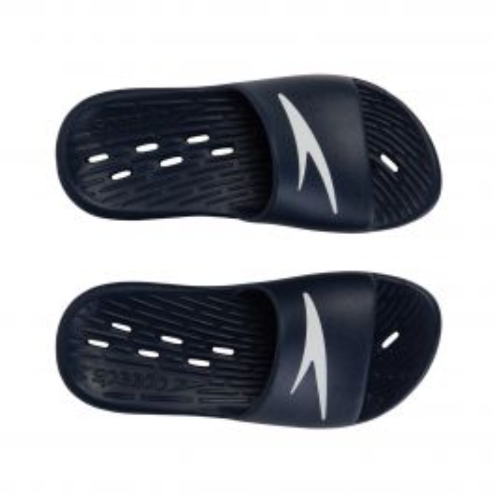 Tongs Speedo Slides Bleu Et Noir - Femme Taille 9 - État Excellent