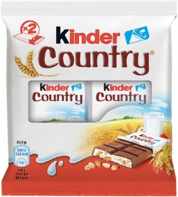 Kinder Country mliječna čokolada sa hrskavim žitaricama, 2x23,5g
