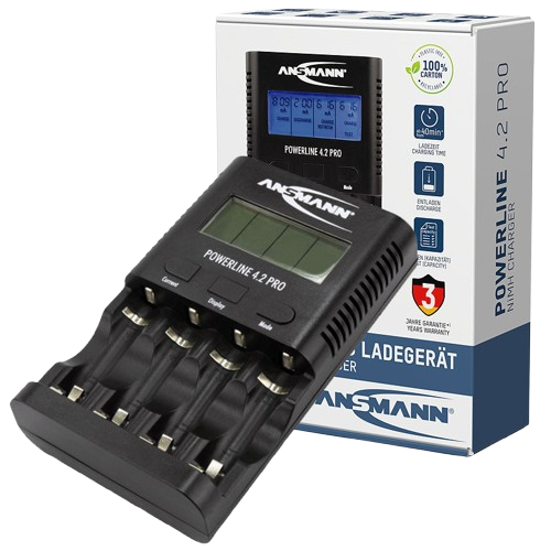 ANSMANN Powerline 4 Ultra AA, AAA, C, D 1.2V Battery Charger For NiMH, NiCd & Li-Ion Round Cell ANSMANN Powerline 4 Ultra AA, AAA, C, D 1.2V Battery Charger For NiMH, NiCd & Li-Ion Round Cell