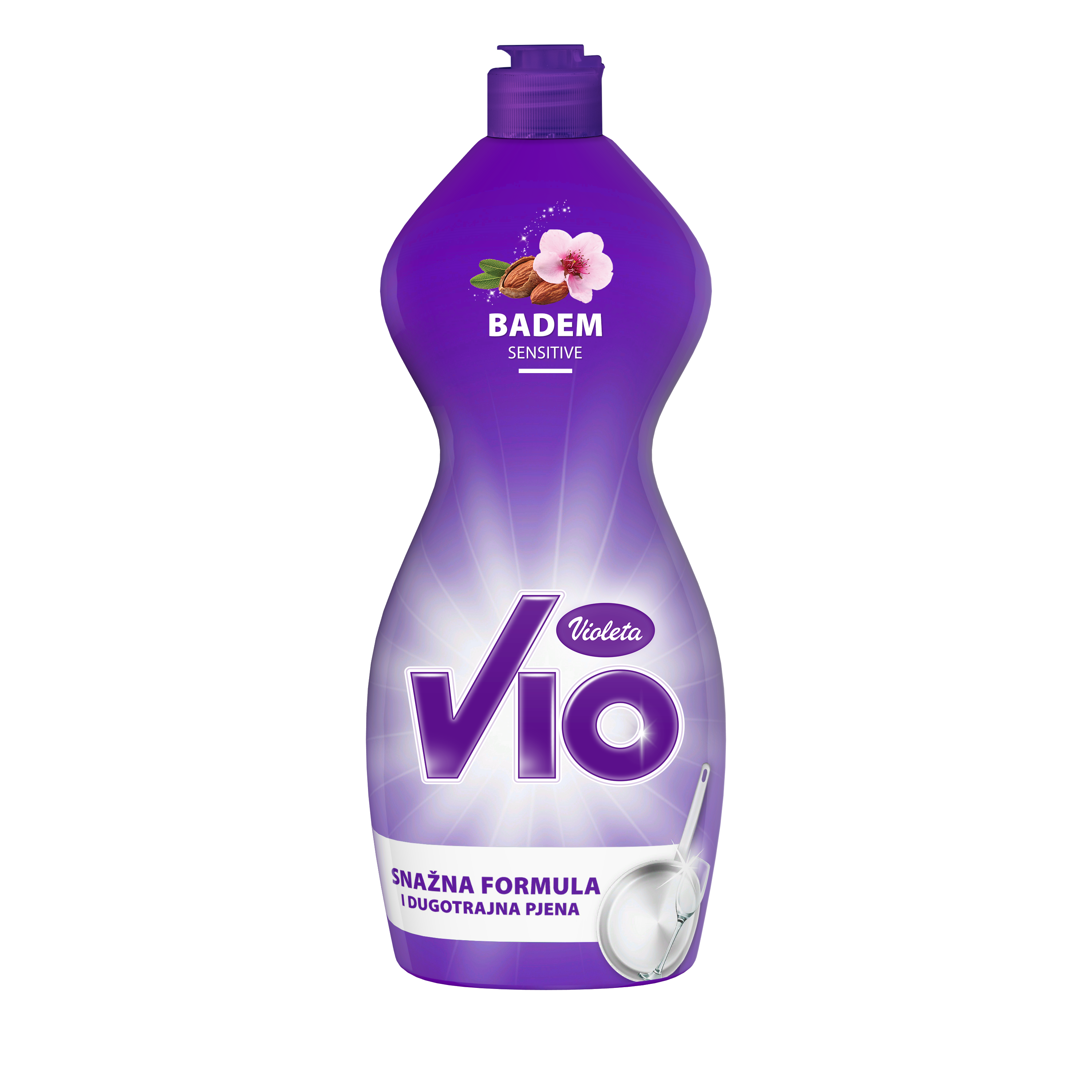 VIOLETA Vio deterdžent za pranje posuđa s mirisom badema 0,9l.