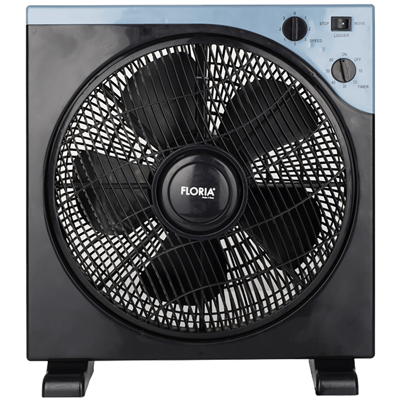 Floria Ventilator, podni, promjer 30 cm, timer, 40 W, crni - ZLN2355, Crni