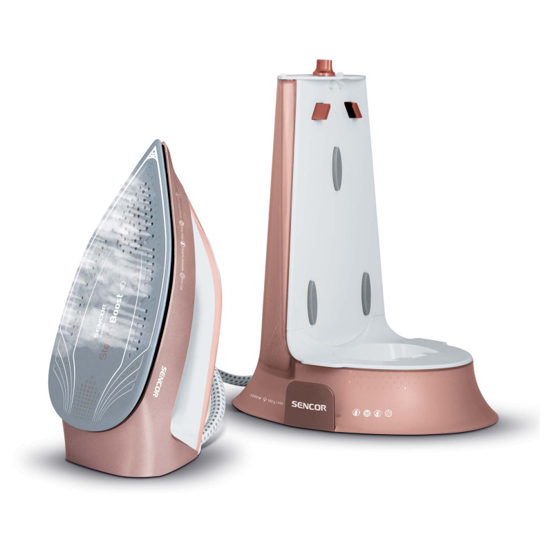 Sencor Pegla sa parnom stanicom SSI 0910RS, Rose gold - bijela