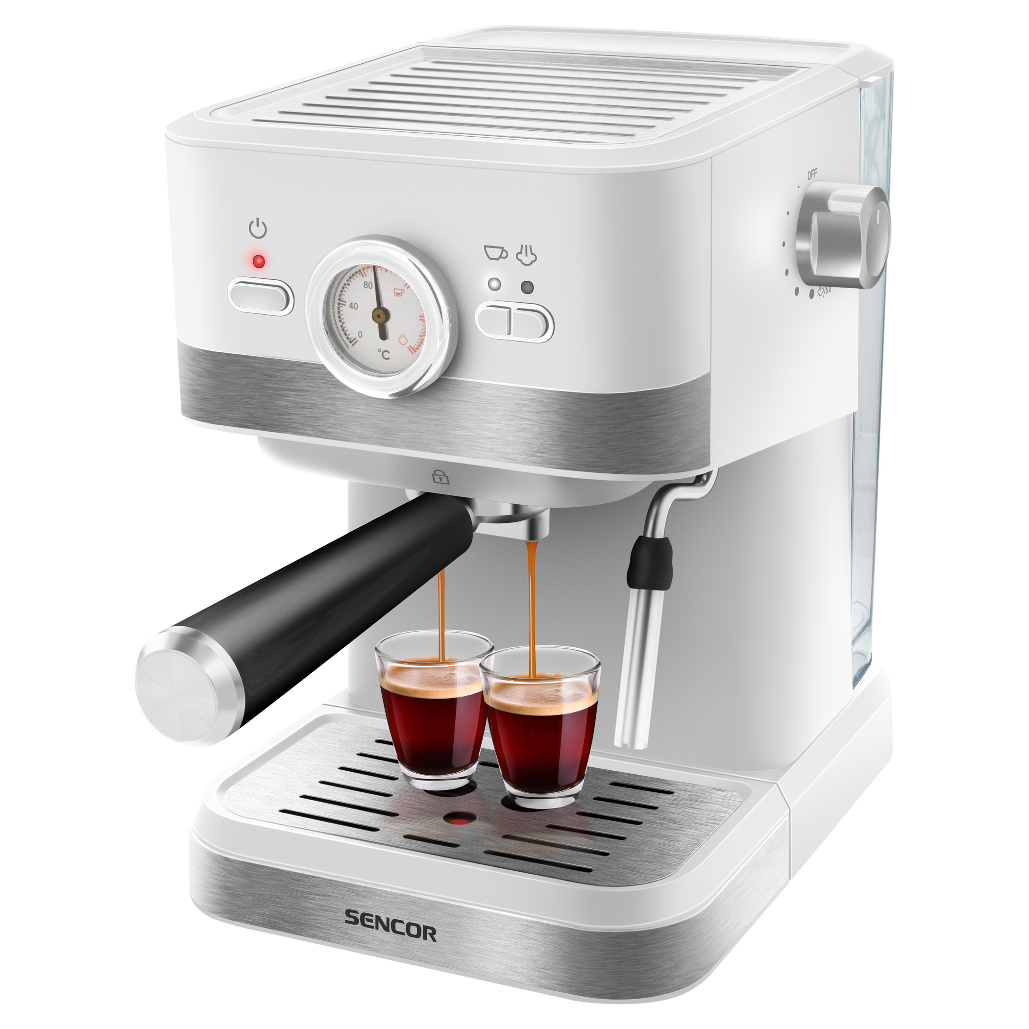 SENCOR Espresso aparat za kafu SES 1720WH, 2 šoljice, Bijela