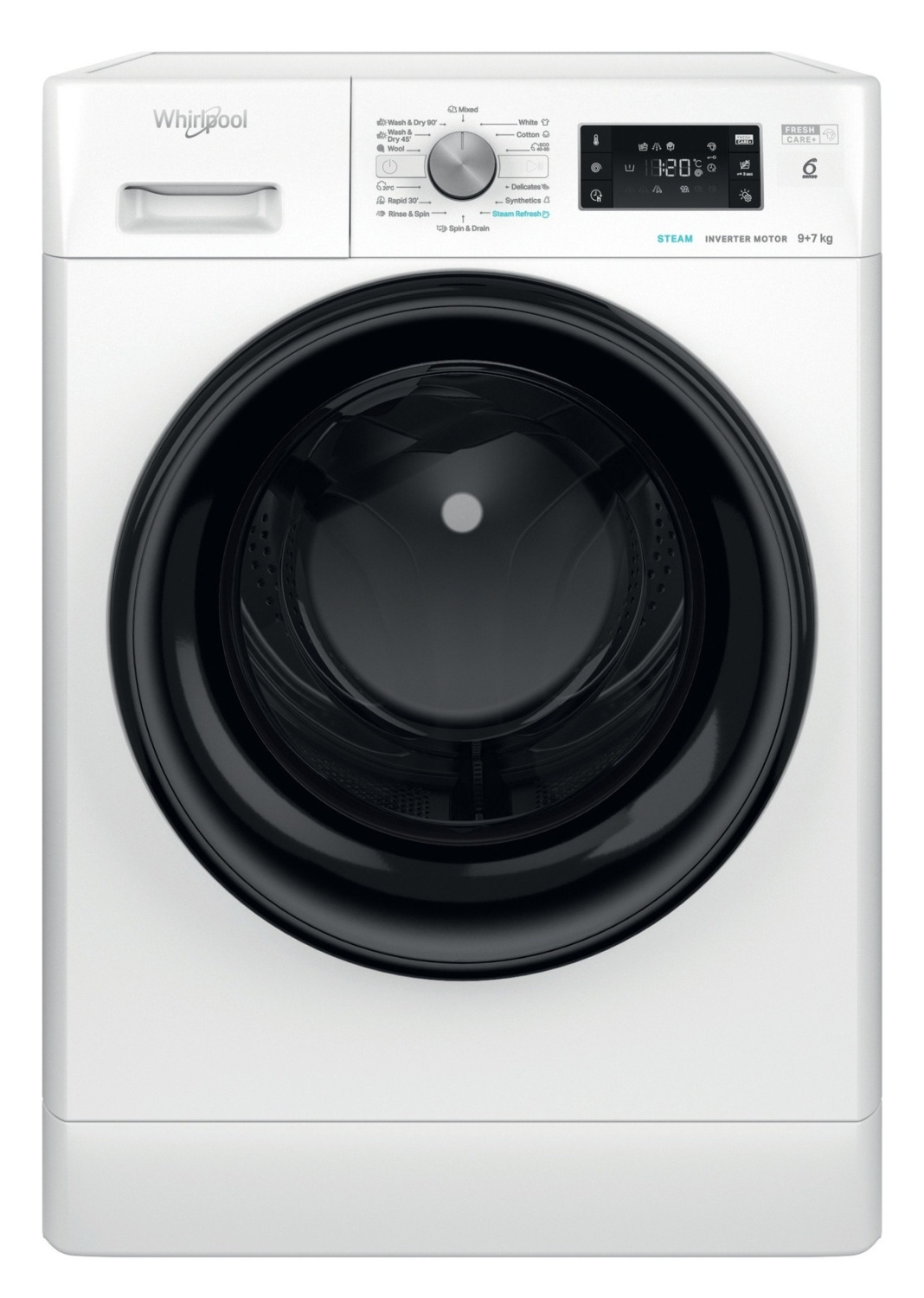 Whirlpool FFWDB 976258 BV EE mašina za pranje i sušenje veša, 9 kg / 7 kg, inverter motor, bijela