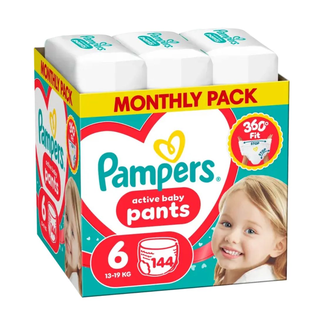 Pampers Pelene Pants 6, Monthly, 13-19 kg, 144/1