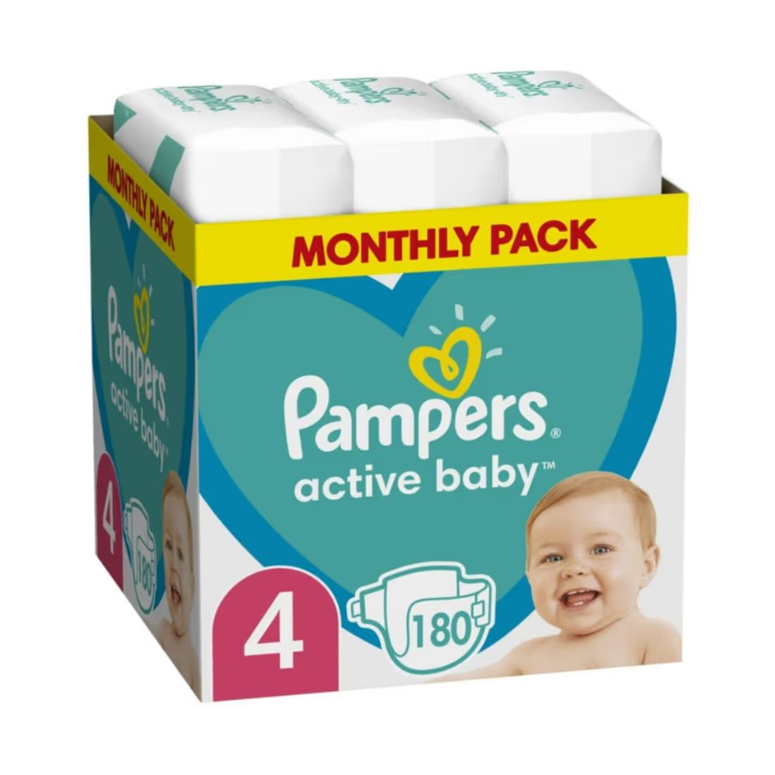 Pampers Pelene Active Baby 4, Monthly, 9-14 kg, 180/1