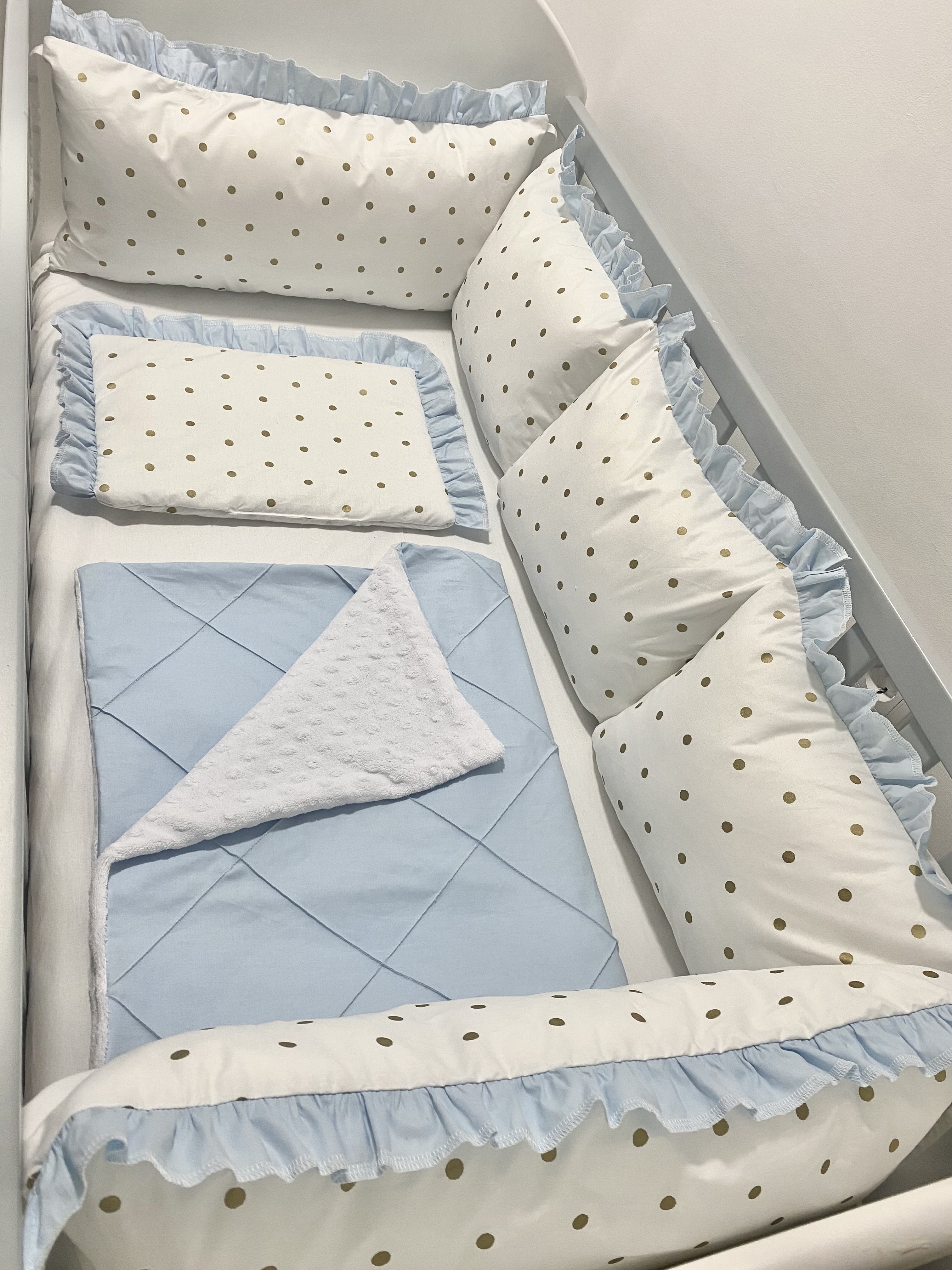 ZORETI KIDS Set ogradica i posteljina sa karnerima plavi