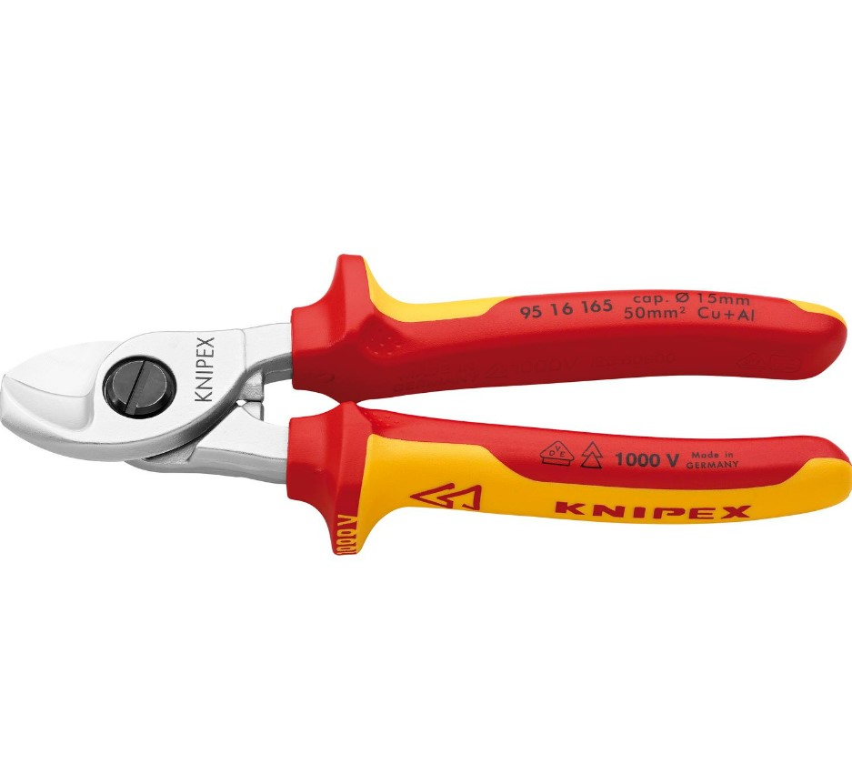 KNIPEX makaze za kablove izolovane VDE hrom 165 mm 95 16 165 crveno-žute | Ananas
