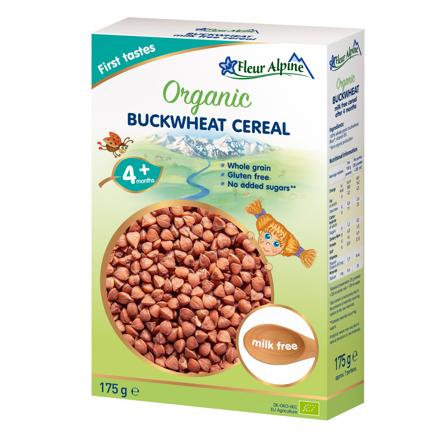 Fleur Alpine organska bezmlečna kaša od heljde, 4+, 175 g