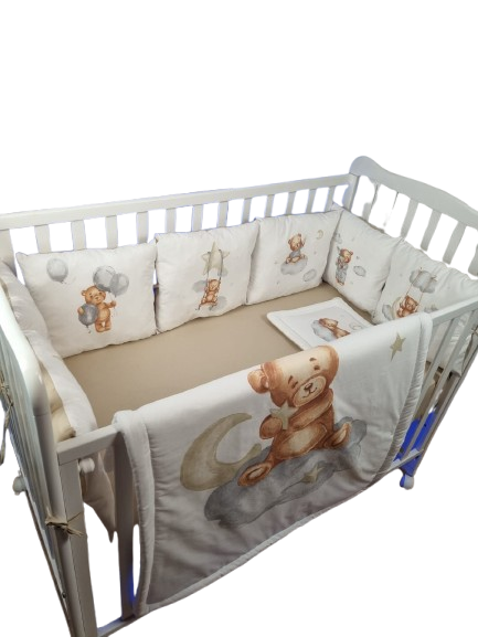 OBLAČIĆ Posteljina za krevetac, 12x60, Bela
