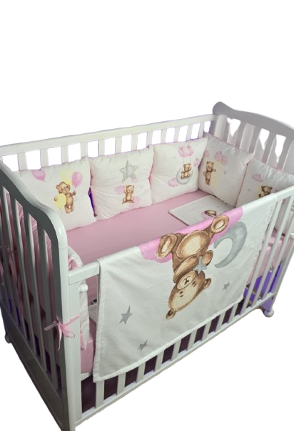 OBLAČIĆ Posteljina za krevetac, 12x60, Roze