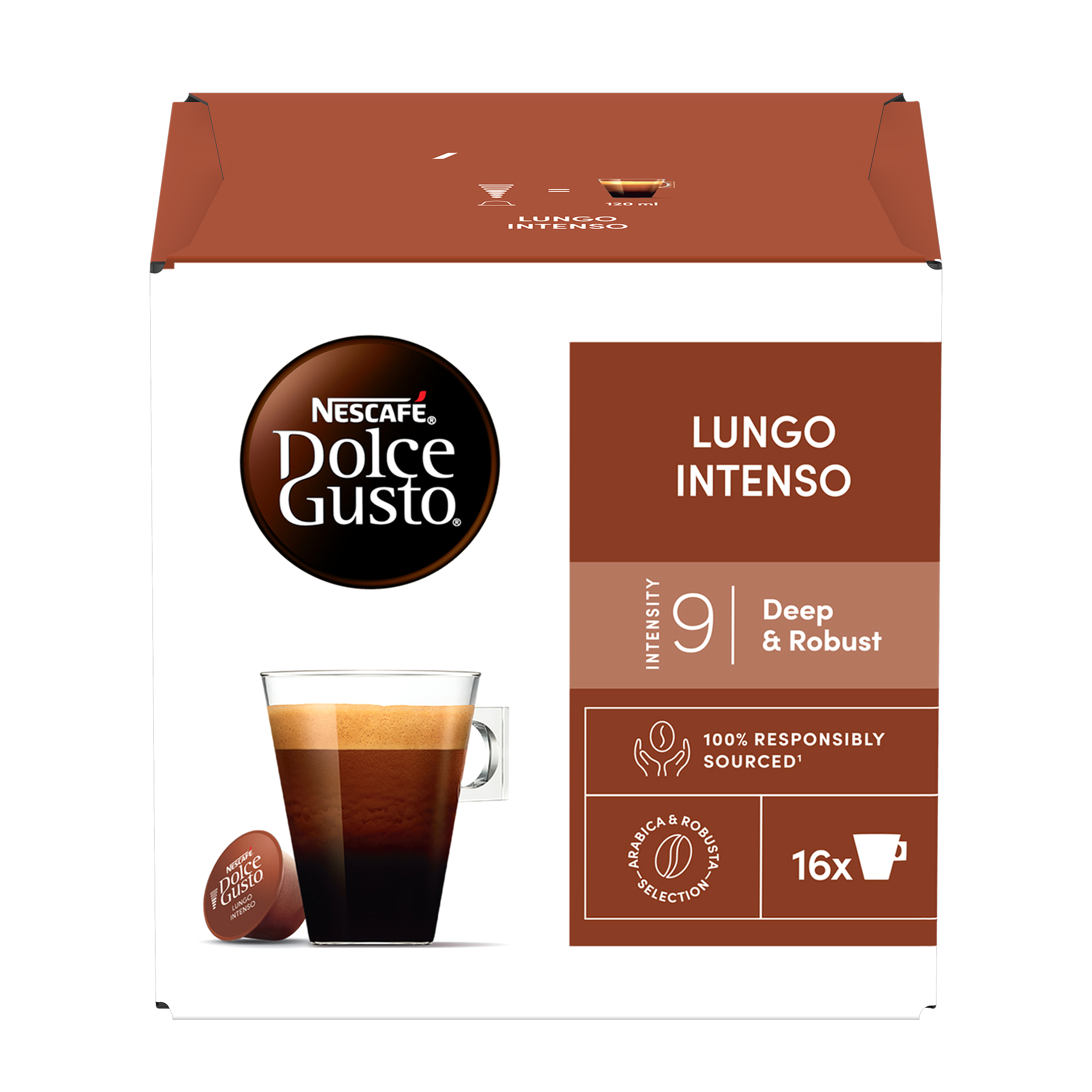 Nescafe Kapsule za kafu Dolce Gusto Lungo intenso, 144g, 16 kapsula