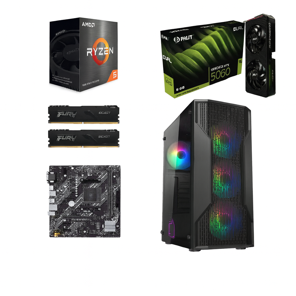 Start Desktop računar Phoenix Pro, Ryzen 5 5600X, RTX 5060, 32GB DDR4, 1TB SSD, Windows 11 Pro + Office 2021 | Ananas
