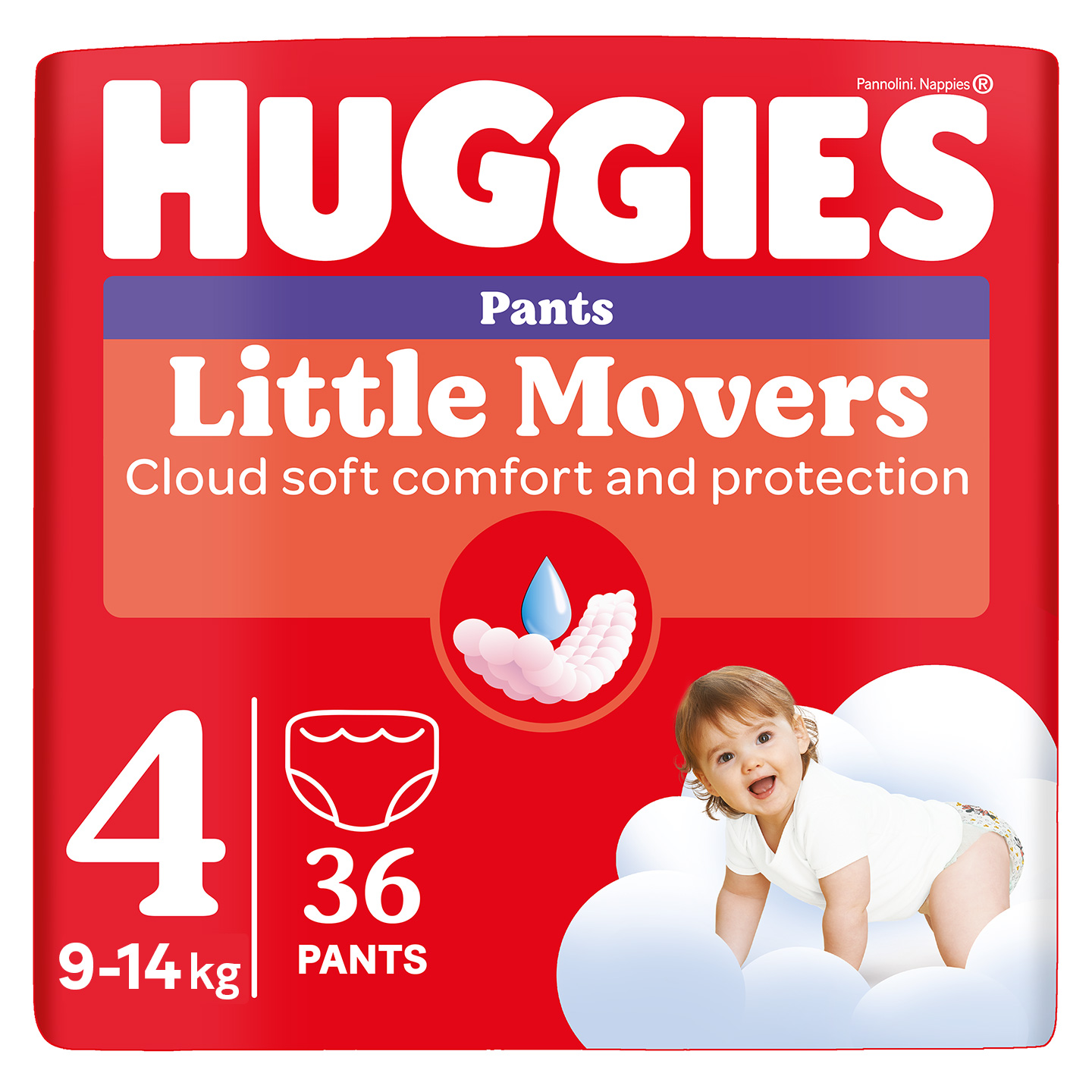 Huggies Pelene Little Movers Pants 4, 9-14 kg, 36/1