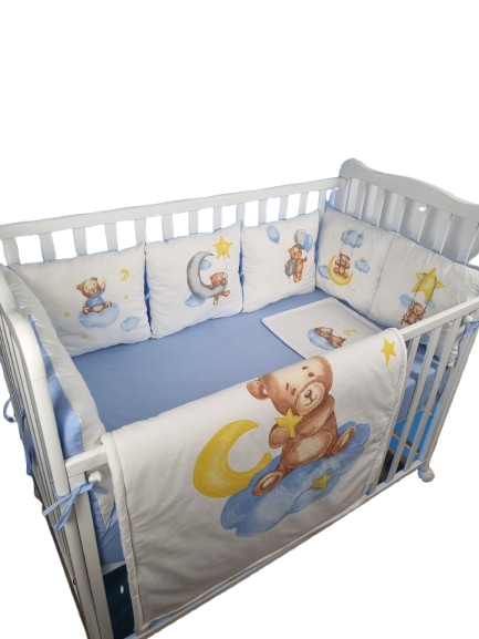 OBLAČIĆ Posteljina za krevetac, 12x60, Plava