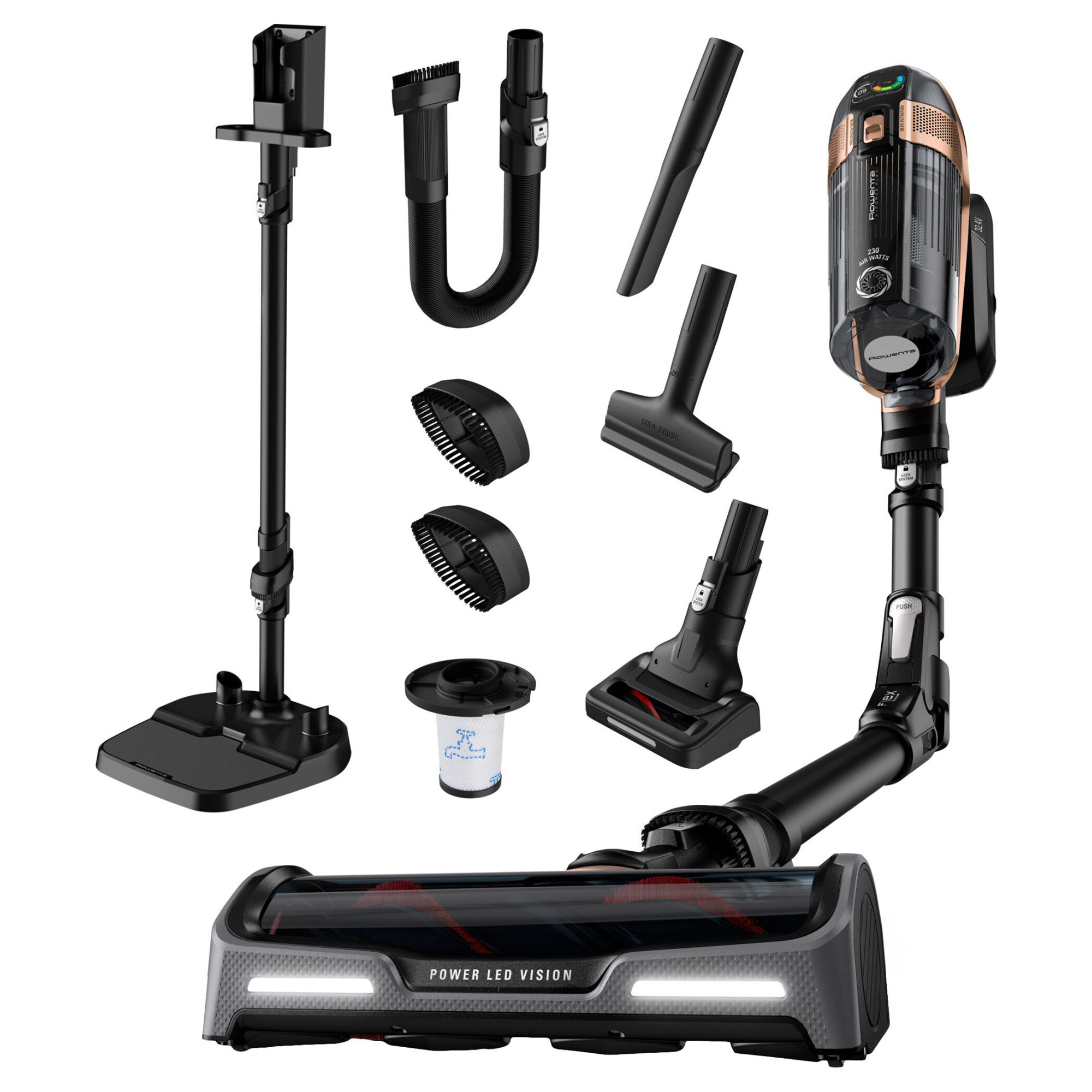 Rowenta Štapni usisivač RH99G3WO X-force flex 15.60 Aqua, Crni | Ananas