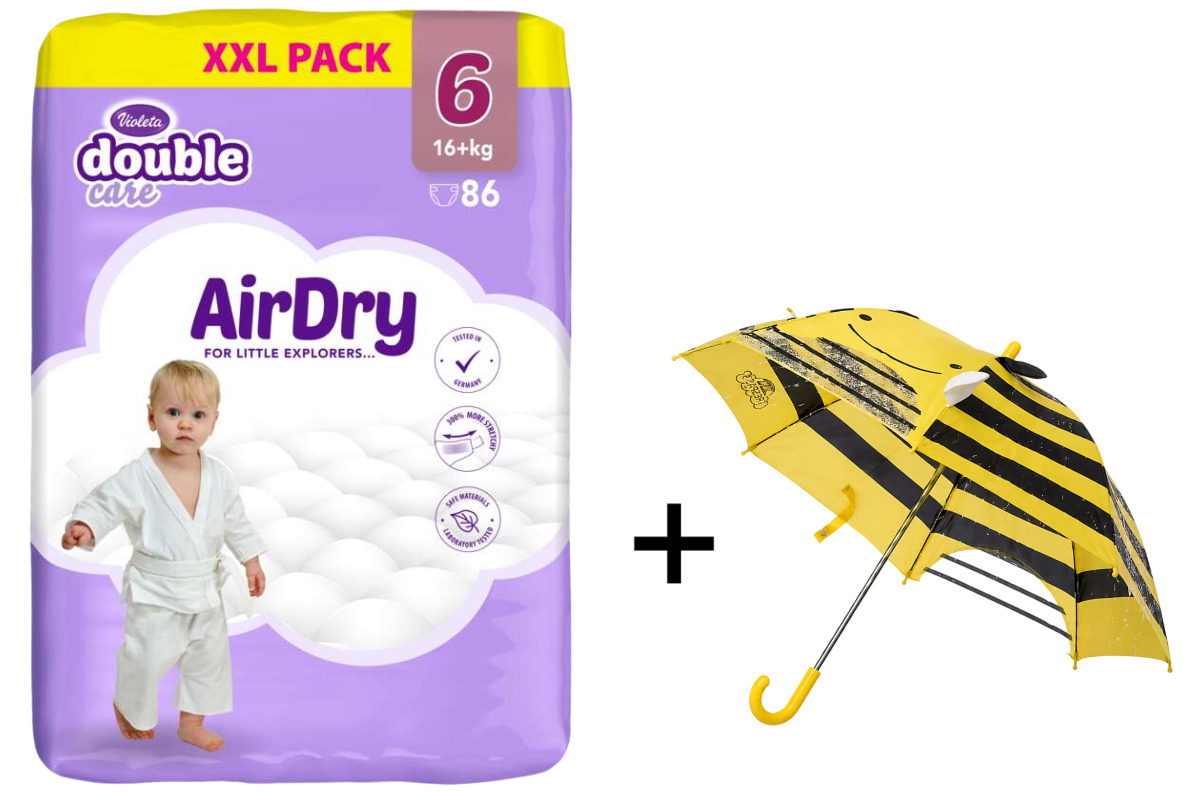 Violeta DC Pelene Air Dry 6, 16+kg, 86/1 + Poklon kišobran pčelica